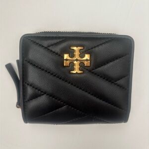 Tory Burch Black Quilted Leather Wallet